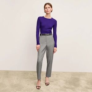 MM Lafleur Purple Top and Gray Pants